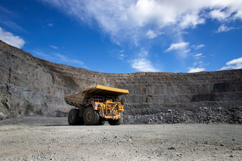 A truck waiting to be loaded at Burgundy's Ekati Diamond Mine Sable Pit