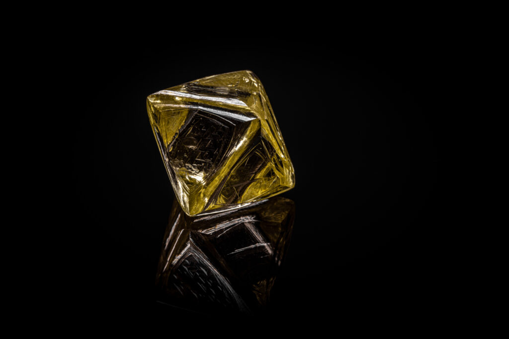 The 23.15 carat fancy intense yellow diamond from Ekati Mine